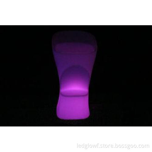 Comfortable 4 RGB Multi Color LED Bar Stools Small Seat For